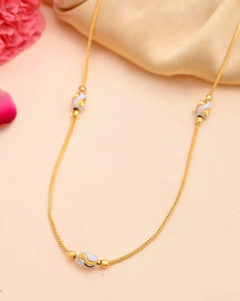 simple gold necklace chain models for womens