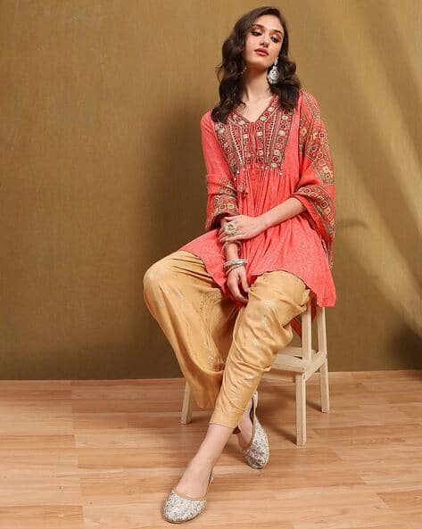 Buy Peach Beige Kurta Suit Sets for Women by Biba Online