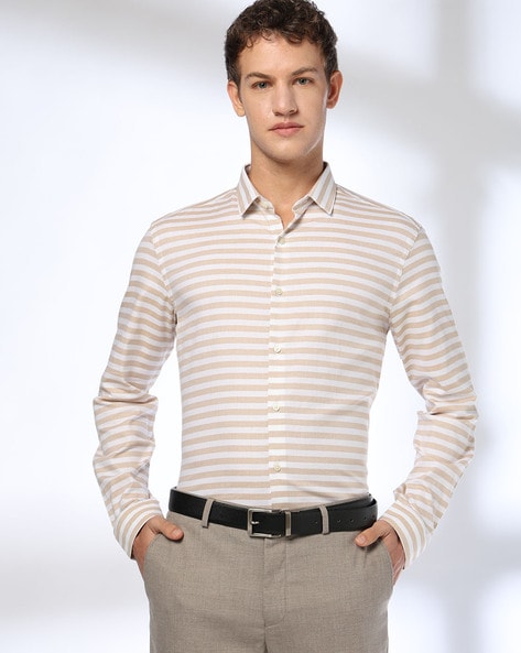 Men Striped Slim Fit Shirt