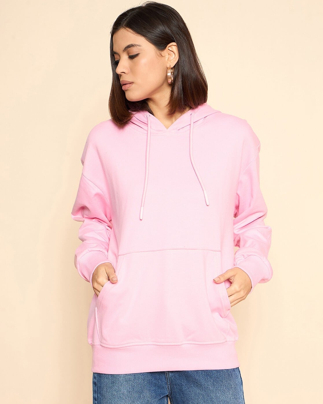 Buy Pink Sweatshirt & Hoodies for Women by COLOR CAPITAL Online