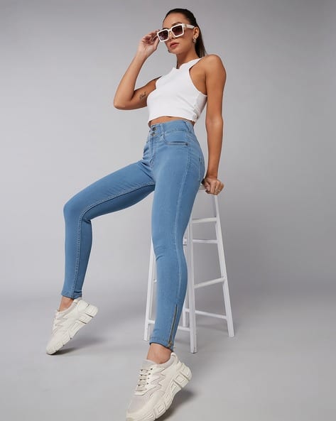 Women Skinny Jeans with Insert Pockets