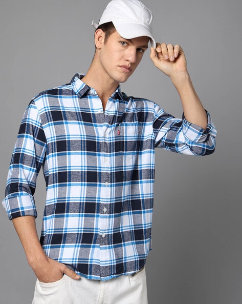 Levis Men Checked Slim Fit Shirt