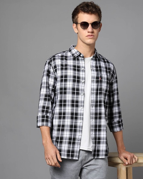 Levis Men Checked Slim Fit Shirt