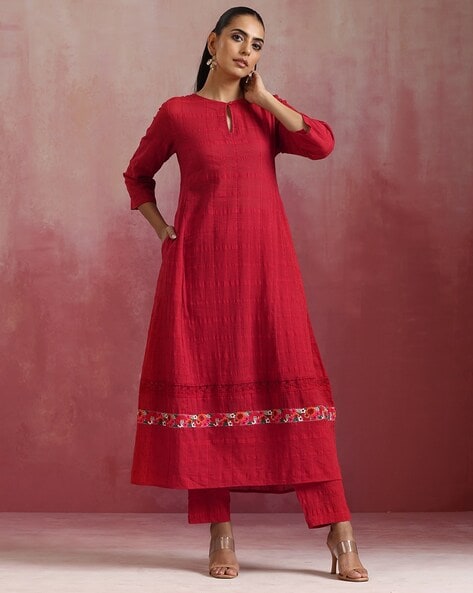 Women Lace Kurta Set Price in India