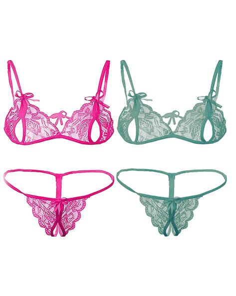 CUMSIN Lingerie Bra & Panty Set
