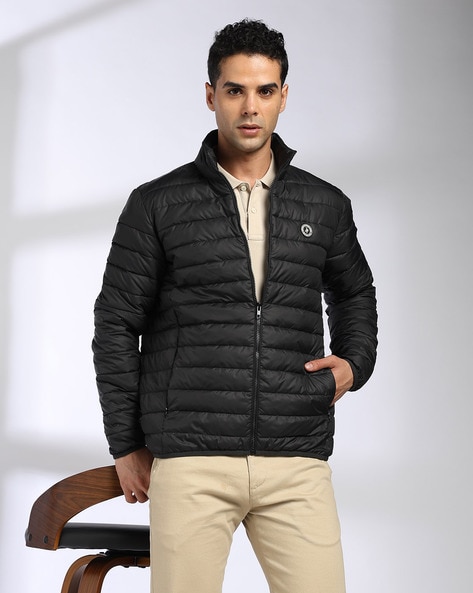 Men Quilted Slim Fit Jacket