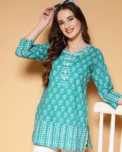 Buy Teal Kurtis Tunics for Women by SUBAGI FASHION Online
