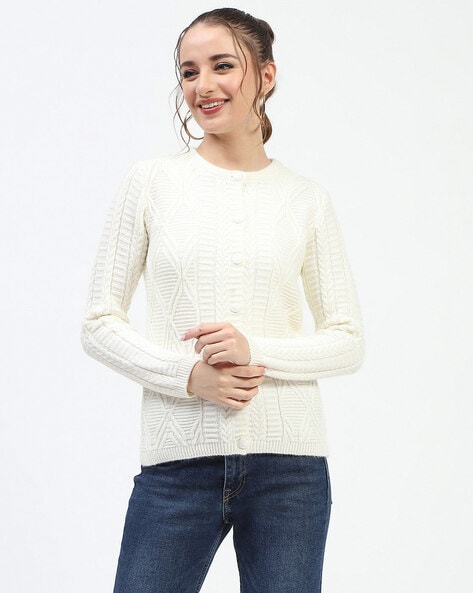 Madame Women Self-design Cardigan