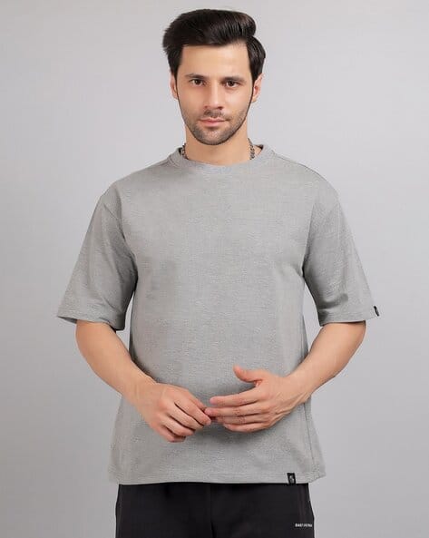 Men Graphic Print Oversized Crew-Neck T-Shirt