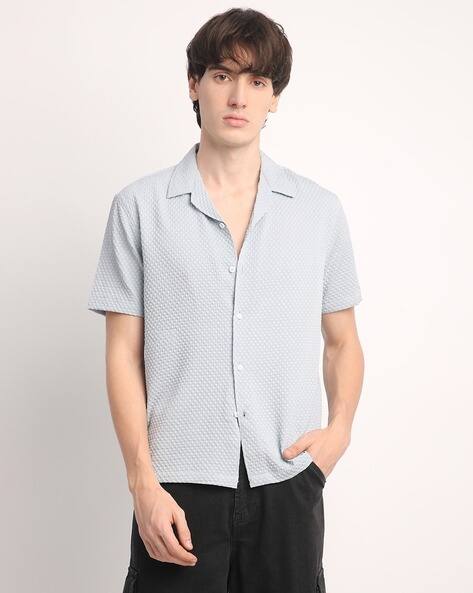 Voroxy X AG Men Textured Regular Fit Shirt