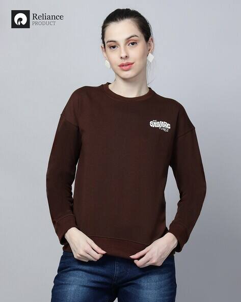 Buy Brown Sweatshirt Hoodies for Women by IVIS Online