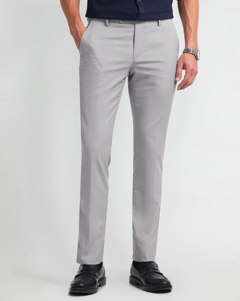 Arrow Men Tapered Fit Flat-Front Trousers