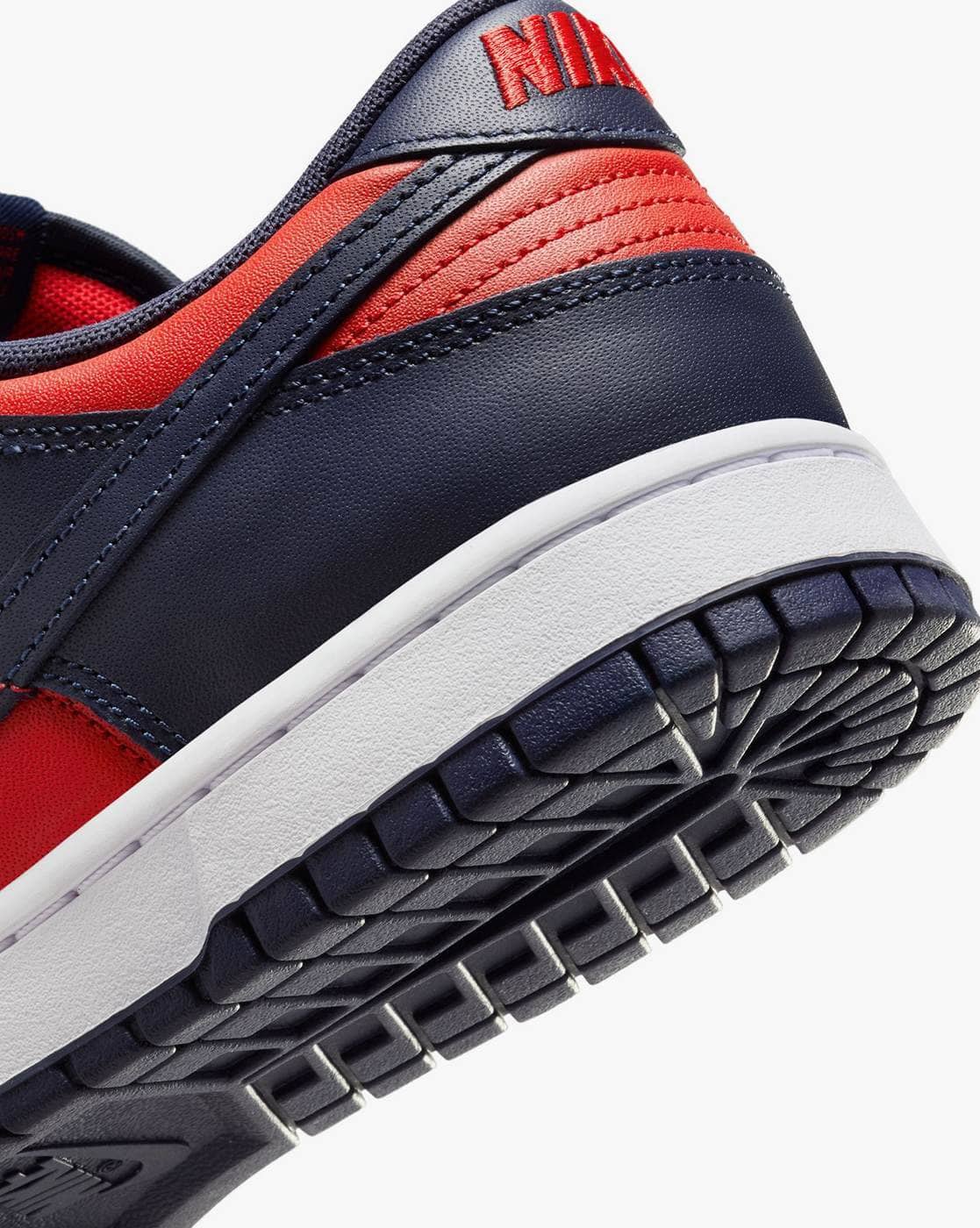 Buy NIKE Men Dunk Low Retro Lace-Up Sneakers Red Navy Blue