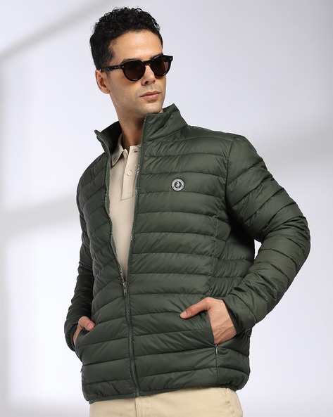 Men Quilted Slim Fit Jacket