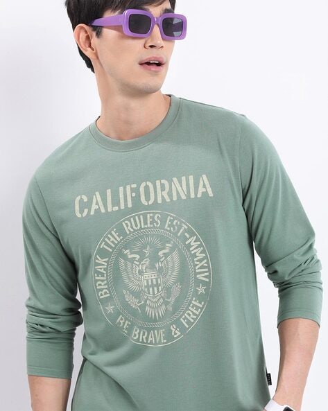 Men Typographic Relaxed Fit T-shirt