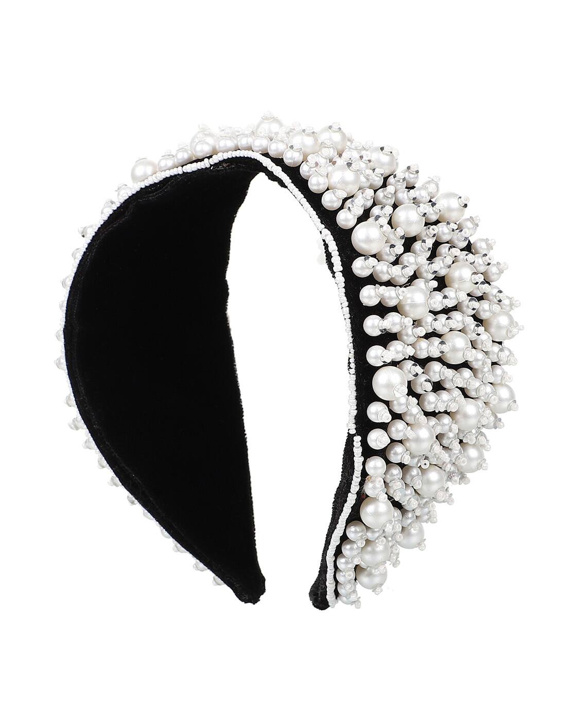 タナカダイスケ White pearl hair band Black White pearl hair band Black【stock】 – tanakadaisuke
