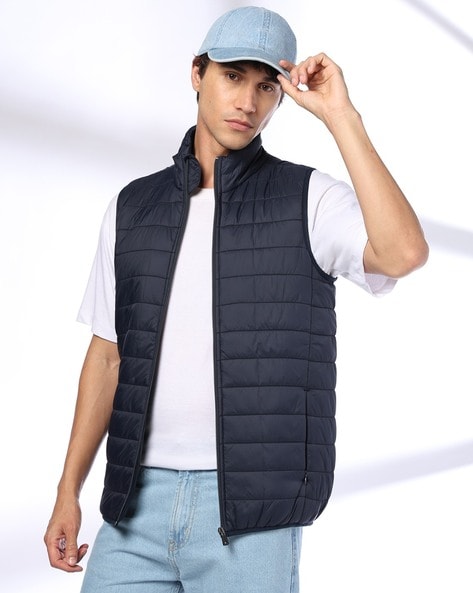 Men Quilted Slim Fit Gillet Jacket