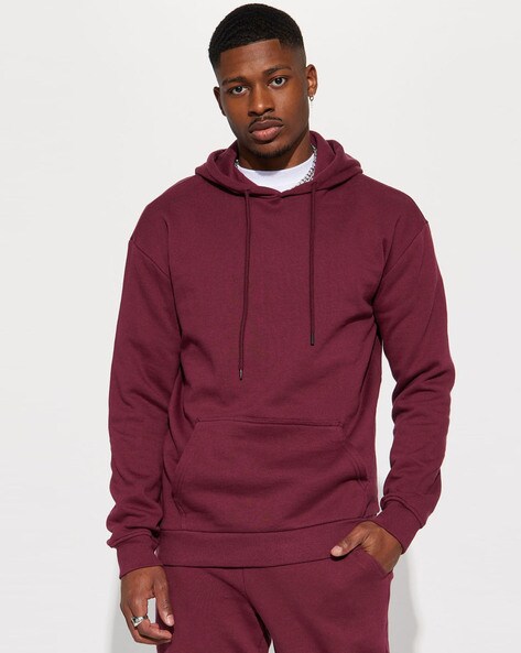 Buy Maroon Sweatshirt Hoodies for Men by Datalact Online Ajio