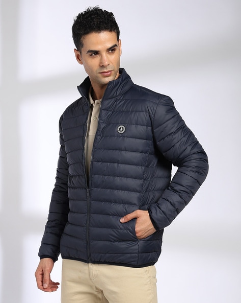 Men Quilted Slim Fit Jacket