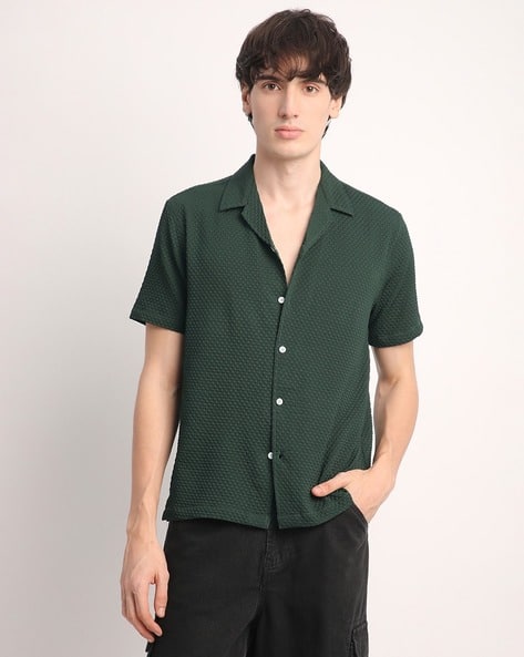 Voroxy X AG Men Textured Regular Fit Shirt