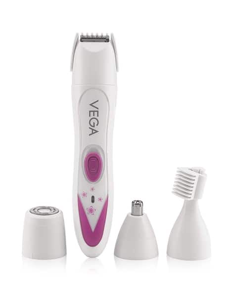 Vega Professional Feather Touch 4-in-1 Multi Trimmer Face Leg Eyebrow Bikini Hair Remover (VHBT-03)