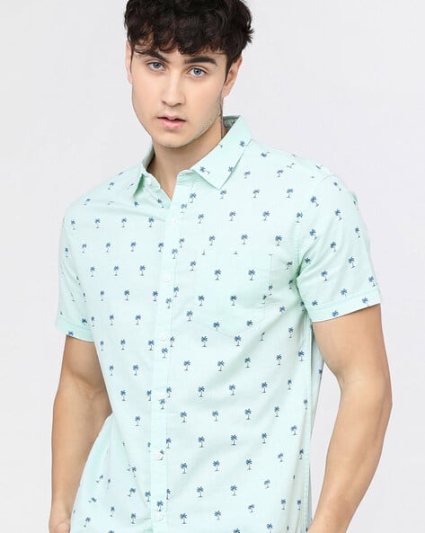 Ketch Color Block Slim Fit Shirt