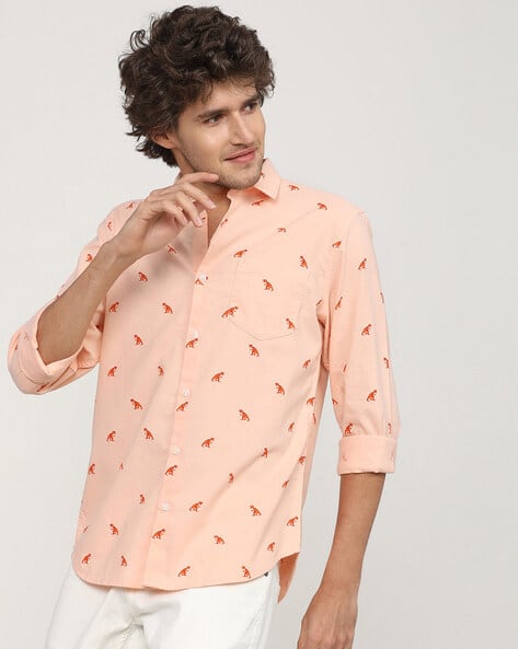 Ketch Men Chevrons Slim Fit Shirt