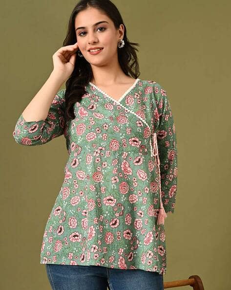Buy Green Shirts, Tops Tunic for Women by DECKEDUP Online