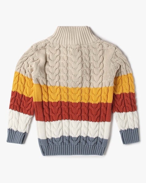【2plan】Tenis two tone line knitwear Two-tone openwork sweater - Women | MANGO USA
