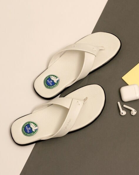 Wide Women's White Flip Flops Buy LUNA BLU White Bow-Detailed