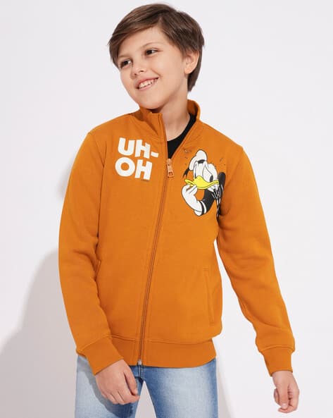 Buy Bright Marigold Sweatshirts Hoodie for Boys by Jack Jones