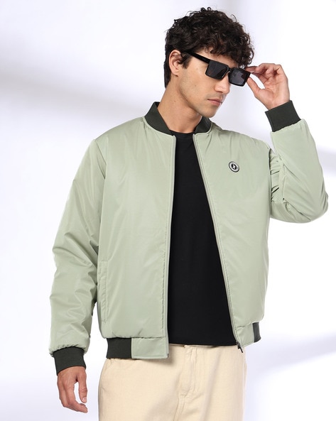 Men Slim Fit Bomber Jacket