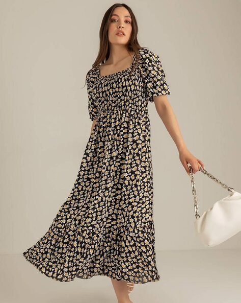 Woman Floral A-line Dress