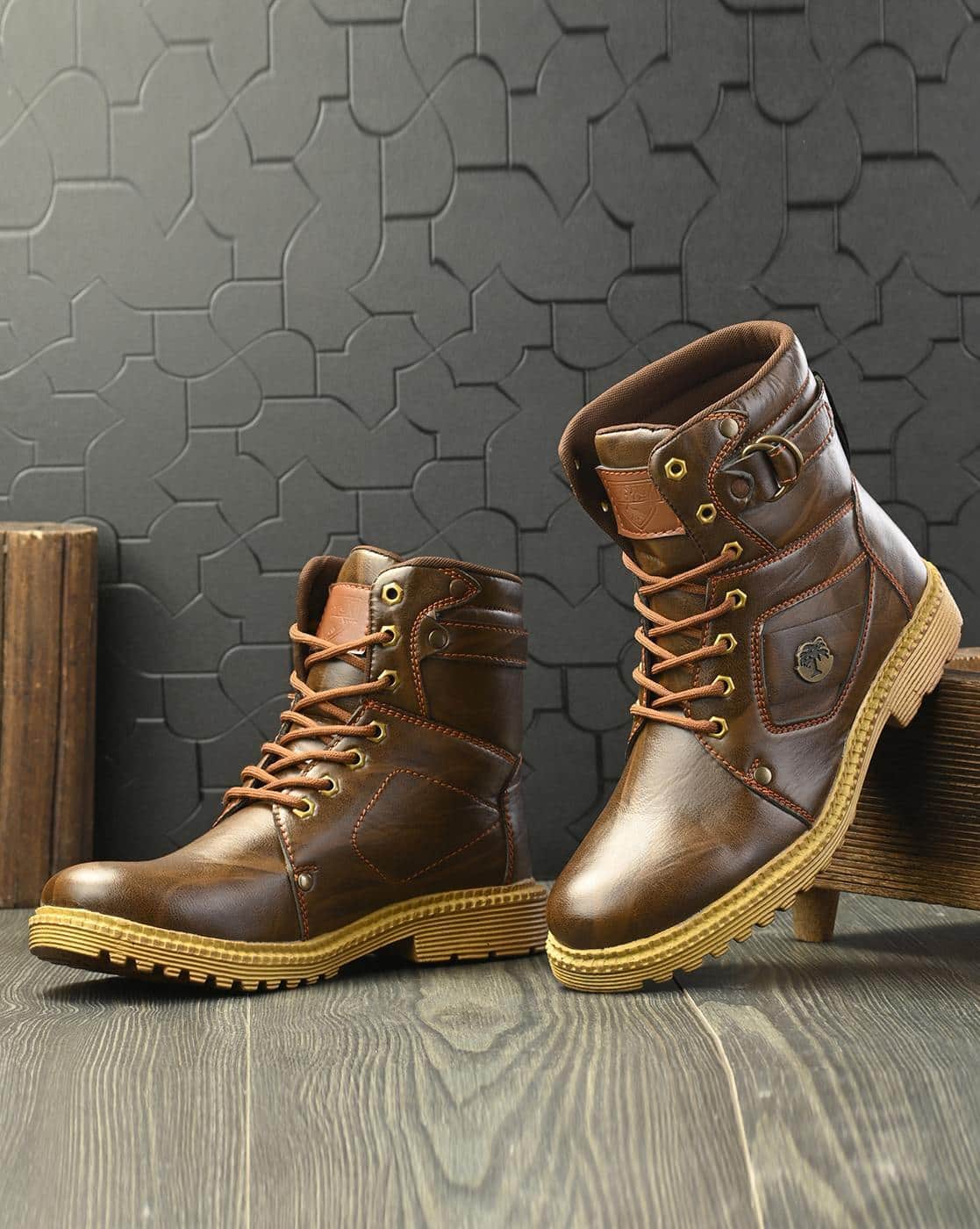 Buy BIG FOX Lace-Up Chelsea Boots Online | Ajio.com