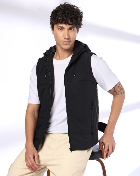 Men Quilted Slim Fit Gillet Jacket