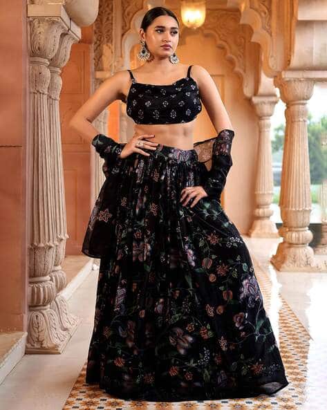 Buy Black Lehenga Choli Sets for Women by Purvaja Online
