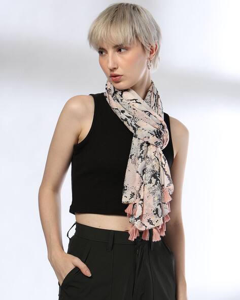 MATCHITT Women Reptilian Print Stole