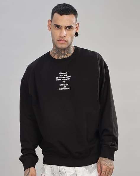 Buy Black Sweatshirt & Hoodies for Men by TOM HIDDLE Online | Ajio.com
