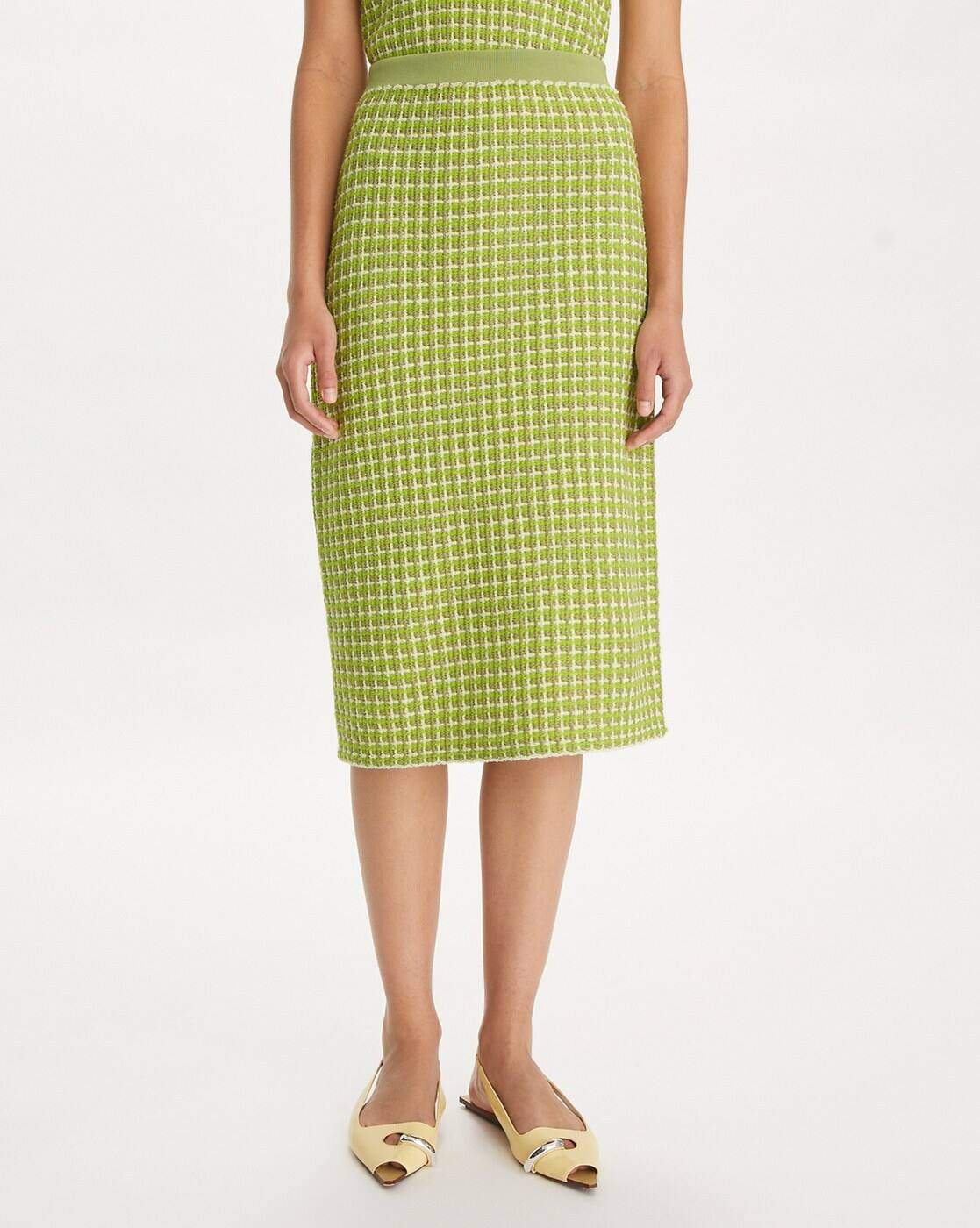 Buy Tory Burch Patterned Jacquard Sweater Skirt | Mint Green