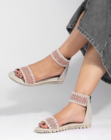 Buy Peach Heeled Sandals for Women by CATWALK Online