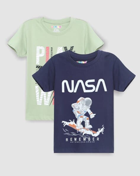 RASPY Boys Cotton Printed T-Shirts Pack of 2 Everyday Comfort Wear