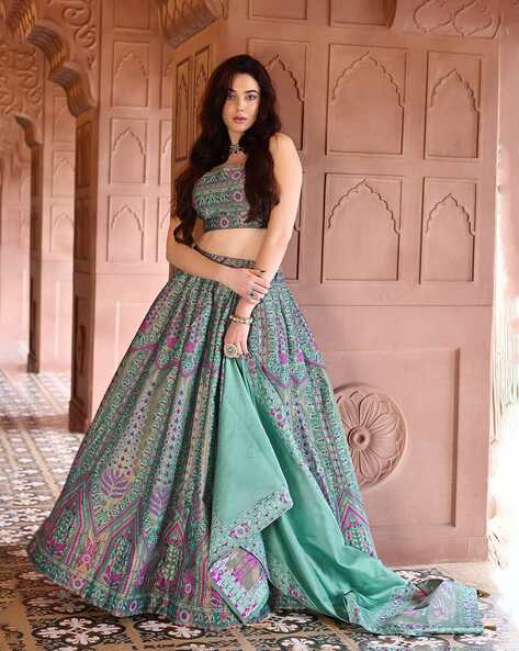 Buy Green Lehenga Choli Sets for Women by Purvaja Online Ajio