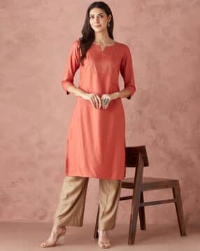 fabindia Women Embroidery Straight Kurta-picture-15