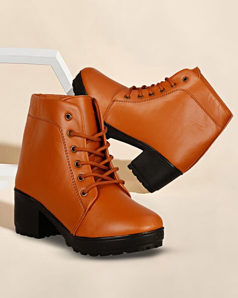 Ankle Boots Orange Boots Damen Women Ankle Length Boots