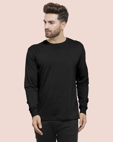 Men Regular Fit T-Shirt with Full Sleeves