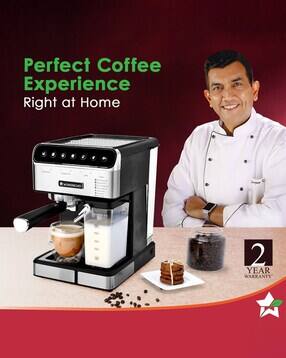 typographic print glass coffee maker