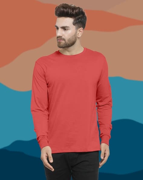 Men Regular Fit Crew-Neck T-Shirt