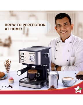 typographic print glass coffee maker