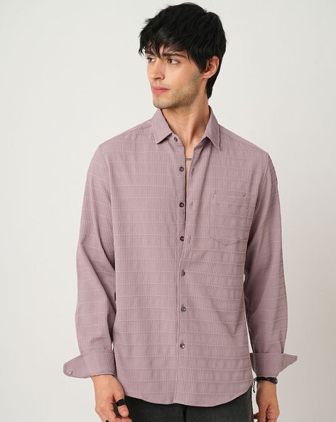 Men Striped Slim Fit Shirt