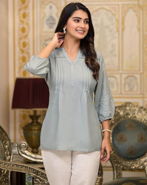 Buy Grey Kurtis & Tunics for Women by JUNIPER Online | Ajio.com
